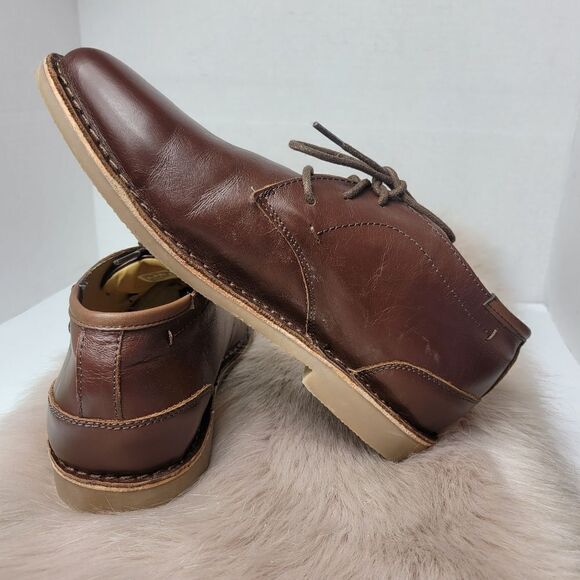Kenneth Cole New York Real Deal Crazy Horse Brown Chukka Boots Shoes Size 7 - Picture 6 of 10